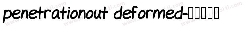 penetrationout deformed字体转换